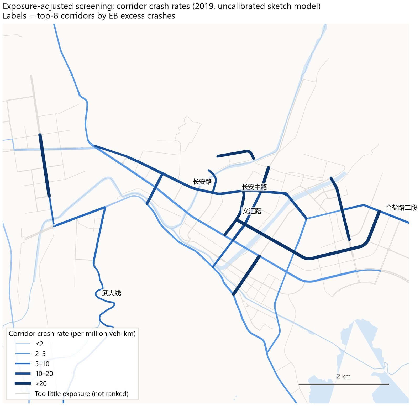 Crash rate map